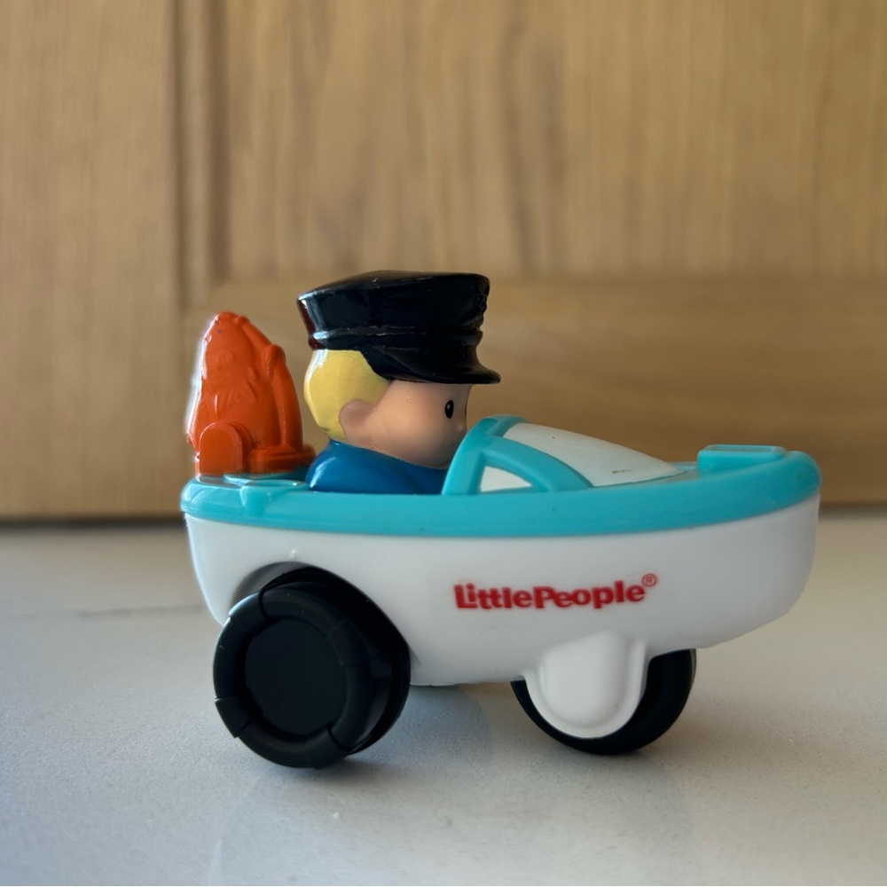 Little Wheelies Blue and White Toy Boat